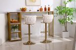 Bar Stools with Back and Footrest Counter Height Dining Chairs(2PCS/CTN)