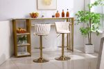 Bar Stools with Back and Footrest Counter Height Dining Chairs(2PCS/CTN)