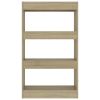 Book Cabinet/Room Divider Sonoma Oak 23.6"x11.8"x40.6" Engineered Wood