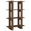 Book Cabinet/Room Divider Brown Oak 31.5"x11.8"x48.6"