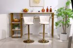 Bar Stools with Back and Footrest Counter Height Dining Chairs(2PCS/CTN)