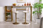Bar Stools with Back and Footrest Counter Height Dining Chairs(2PCS/CTN)