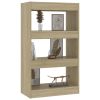 Book Cabinet/Room Divider Sonoma Oak 23.6"x11.8"x40.6" Engineered Wood