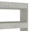 Book Cabinet/Room Divider Concrete Gray 39.4"x11.8"x53.1"