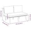 8 Piece Patio Lounge Set with Cushions Solid Acacia Wood