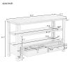 [Not allowed to sell to Wayfair]U_STYLE 51.2'' Modern Console Table Sofa Table for Living Room with 2 Drawers and 2 Shelves