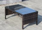 Outdoor patio Furniture 1 Coffee Table with clear tempered glass