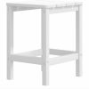 Patio Adirondack Chair with Footstool & Table HDPE White