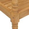 Batavia Bench with Beige Cushion 59.1" Solid Teak Wood