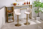 Bar Stools with Back and Footrest Counter Height Dining Chairs(2PCS/CTN)