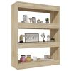 Book Cabinet/Room Divider Sonoma Oak 31.5"x11.8"x40.6" Engineered wood