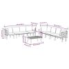 8 Piece Patio Lounge Set with Cushions Solid Acacia Wood
