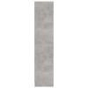 3-Tier Book Cabinet Concrete Gray 23.6"x9.4"x42.9" Engineered Wood