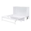 Queen Size Murphy Bed with Built-In Charging Station and a Shelf