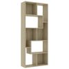 Book Cabinet Sonoma Oak 26.4"x9.4"x63.4" Engineered Wood