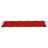 Batavia Bench with Red Cushion 59.1" Solid Teak Wood