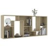 Book Cabinet Sonoma Oak 26.4"x9.4"x63.4" Engineered Wood