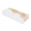 Twin Size Bed with Clouds and Crescent Moon Decor, Platform Bed with 2 Drawers (White+Pink)
