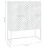 Highboard White 31.5"x13.8"x39.4" Steel
