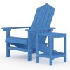 Patio Adirondack Chair with Table HDPE Aqua Blue
