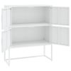 Highboard White 31.5"x13.8"x39.4" Steel