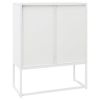 Highboard White 31.5"x13.8"x39.4" Steel