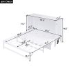 Queen Size Murphy Bed with Built-In Charging Station and a Shelf