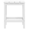 Patio Adirondack Chair with Footstool & Table HDPE White