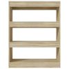 Book Cabinet/Room Divider Sonoma Oak 31.5"x11.8"x40.6" Engineered wood