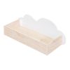 Twin Size Bed with Clouds and Crescent Moon Decor, Platform Bed with 2 Drawers (White+Pink)