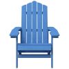Patio Adirondack Chairs with Table HDPE Aqua Blue