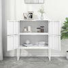 Highboard White 31.5"x13.8"x39.4" Steel