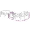 5 Piece Patio Lounge Set with Cushions Aluminum Anthracite