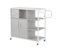 KITCH storage cabinet GRY; move with roller..