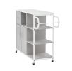 KITCH storage cabinet GRY; move with roller..