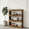 Book Cabinet/Room Divider Brown Oak 31.5"x11.8"x40.6" Engineered wood