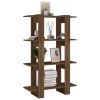 Book Cabinet/Room Divider Brown Oak 31.5"x11.8"x48.6"