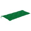Batavia Bench with Green Cushion 47.2" Solid Teak Wood