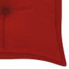 Batavia Bench with Red Cushion 59.1" Solid Teak Wood