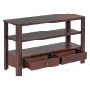 [Not allowed to sell to Wayfair]U_STYLE 51.2'' Modern Console Table Sofa Table for Living Room with 2 Drawers and 2 Shelves