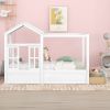 Full Size House Bed with Roof, Window and Drawer