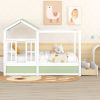 Full Size House Bed with Roof, Window and Drawer