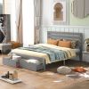 Queen Size Platform Bed with Drawers