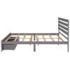 Queen Size Platform Bed with Drawers