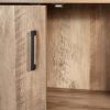 Traditional 5 Shelf Bookcase With Doors, Black