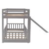 Twin Over Twin Bunk Bed with Slide and Ladder