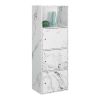 Storage 3 Door Cabinet with Shelf, Black