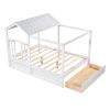 Full Size House Bed with Roof, Window and Drawer