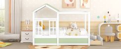 Full Size House Bed with Roof, Window and Drawer