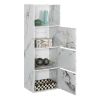 Storage 3 Door Cabinet with Shelf, Black
